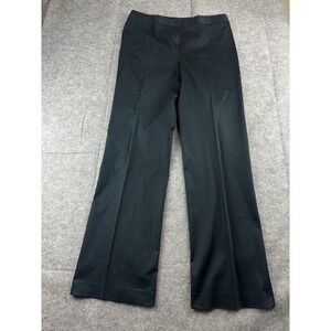 Lafayette 148 Womens 10 (30x32) Black Pants Trousers Straight Flat Front Classy